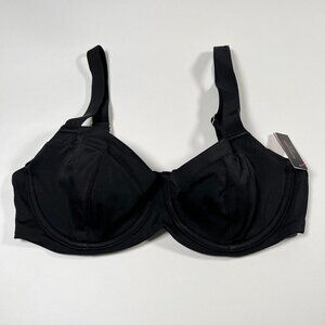 Victoria Secret 36B Wicked Bikini Top Swim Wide Strap Underwire Black
